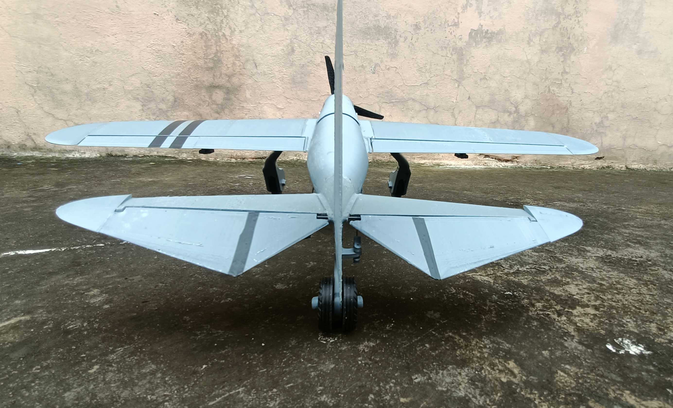 back photo of 3d printed plane